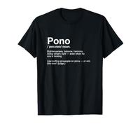 Définition Amusante des Mots pono d'Hawaï Apprenez l'hawaïen T-Shirt