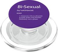 Définition bisexuelle : Pas Une Phase ! LGBTQ Bi Pride PopSockets PopGrip pour MagSafe