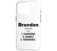 Définition de Brandon : Beau Costume Humble et Honorable Brandon Coque pour iPhone 16 Pro