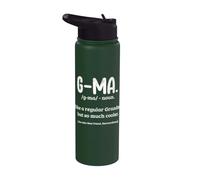 Définition de G-Ma comme grand-mère mais plus cool pour les grands-parents Stainless Steel Insulated Water Bottle