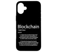 Définition de la Blockchain : Qu'est-ce Que la Blockchain ? Bitcoin Crypto Coque pour iPhone 16 Plus