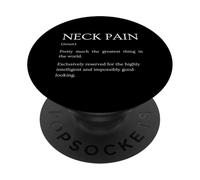 Définition de la Douleur au Cou - Explication Sarcastique Amusante PopSockets PopGrip Adhésif
