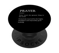 Définition de la prière - Foi chrétienne Sarcastique drôle PopSockets PopGrip Adhésif