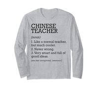 Définition de l'emploi de Professeur Chinois personnalisée drôle Manche Longue