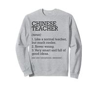 Définition de l'emploi de Professeur Chinois personnalisée drôle Sweatshirt