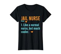 Définition de l'infirmière en Prison Signification des Soins pénitentiaires correctifs T-Shirt Graphique avec Valeur, Femme, Noir, XS