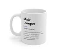 Définition De Policier D'État Tasse À Café Porcelaine Tasses Avec Poignée Tasse Pour Petit Déjeuner Ami Homme 330Ml