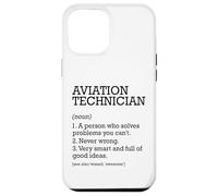 Définition de poste de technicien aéronautique personnalisée drôle Coque pour iPhone 12 Pro Max