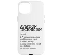 Définition de poste de technicien aéronautique personnalisée drôle Coque pour iPhone 15 Plus