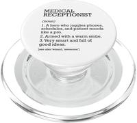 Définition d'emploi personnalisée et drôle de réceptionniste médical PopSockets PopGrip pour MagSafe