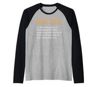 Définition d'étude Universitaire Humour étudiant Sarcastique Moyen Terme Manche Raglan
