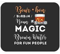 Définition du Bourbon, Citation sur La Consommation d'alcool, Eau Brune Magique du Kentucky Tapis De Souris Base en Caoutchouc Mouse Pad Durable Tapis Souris pour Maison Gamer Études 25X30Cm
