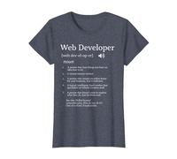 Définition du développeur Web Appréciation des employés T-Shirt, Femme, Bleu Chiné, XS