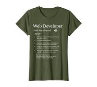 Définition du développeur Web Appréciation des employés T-Shirt, Femme, Olive, XS