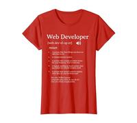 Définition du développeur Web Appréciation des employés T-Shirt, Femme, Rouge, XS