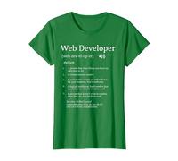 Définition du développeur Web Appréciation des employés T-Shirt, Femme, Vert Kelly, XS