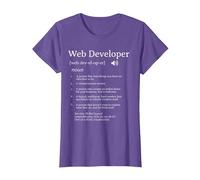 Définition du développeur Web Appréciation des employés T-Shirt, Femme, Violet Chiné, S