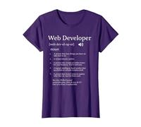 Définition du développeur Web Appréciation des employés T-Shirt, Femme, Violet, S