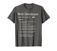 Définition du développeur Web Appréciation des employés T-Shirt, Homme, Asphalte, XL