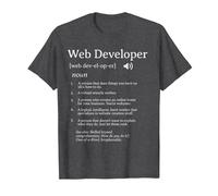 Définition du développeur Web Appréciation des employés T-Shirt, Homme, Chiné Foncé, 6XL