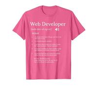 Définition du développeur Web Appréciation des employés T-Shirt, Homme, Rose Chiné, 3XL