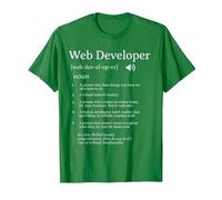 Définition du développeur Web Appréciation des employés T-Shirt, Homme, Vert Kelly, S