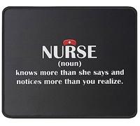 Définition du Nom Vintage Nurse Tapis De Souris Confort Tapis De Souris Gaming Résistant À Usure Mouse Pad pour Travail Bureau Maison 25X30Cm