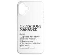 Définition du poste de gestionnaire des opérations personnalisée drôle Coque pour iPhone 16 Plus