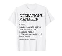 Définition du poste de gestionnaire des opérations personnalisée drôle T-Shirt