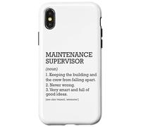 Définition du poste de superviseur d'entretien personnalisée drôle Coque pour iPhone X/XS
