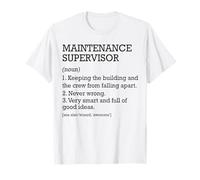 Définition du poste de superviseur d'entretien personnalisée drôle T-Shirt