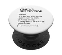 Définition du poste de superviseur des réclamations personnalisée drôle PopSockets PopGrip Adhésif