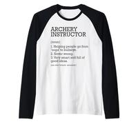 Définition du poste d'instructeur de tir à l'arc personnalisée drôle Manche Raglan