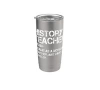 Définition du professeur d'histoire Retour à l'école Premier jour drôle Gobelet isotherme en acier inoxydable double paroi
