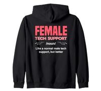 Définition du Soutien Technique féminin des Femmes dans l'ordinateur Informatique Sweat à Capuche
