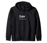 Définition FOBI - Vêtements typographiques Fear of Being Invited Sweat à Capuche