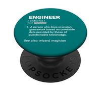 Définition ingénieur drôle étudiant en ingénierie Sarcastique PopSockets PopGrip Adhésif