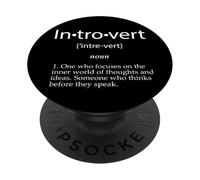 Définition introvertie Anti Sociale introverti Joueur Non Verbal PopSockets PopGrip Adhésif