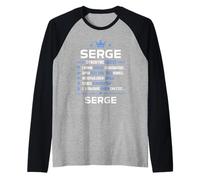 Définition Prénom Serge personnalisé Humour Serge Manche Raglan