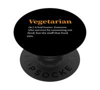 Définition végétarienne Chasse Humour Amoureux de Viande Anti Vegan PopSockets PopGrip Adhésif