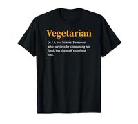 Définition végétarienne Chasse Humour Amoureux de Viande Anti Vegan T-Shirt