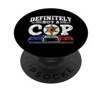 Définitivement Pas Un Flic Police Agent Flic Infiltré PopSockets PopGrip Adhésif