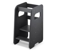 defiPad Tour d Observation Enfant Montessori - Stable & Sécurisée, Hauteur réglable sur 3 Niveaux - Tour d'apprentissage - Fabriqué en Europe - Learning Tower/Toddler Tower - Gris