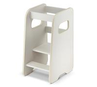 defiPad Tour d Observation Enfant Montessori - Stable & Sécurisée, Hauteur réglable sur 3 Niveaux - Tour d'apprentissage - Fabriqué en Europe - Learning Tower/Toddler Tower - Beige