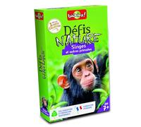 Défis Nature Bioviva Singes et Autres Primates - Pariez sur Les Points forts de Ces Animaux pour Gagner la Bataille - Jeu de Cartes - 2 à 6 Joueurs - 7 Ans - Fabriqué en France - 200677