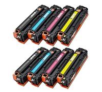 DEFIYAN Cartouche de Toner Compatible CB540A CB541A CB542A CB543A 125A Compatible avec imprimantes Laser CP1215 CP1515n CP1518ni CM1312(2SET)