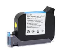 DEFIYAN Cartouche d'encre à solvant écologique 5PK, Compatible avec imprimantes Portables, Compatible avec Une Date d'expiration de 600DPI, Jet d'encre de 12.7mm, sans cryptage(5 Yellow Cartridges)