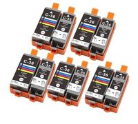 DEFIYAN Cartouche d'encre Compatible avec PGI-35 CLI-36 Compatible avec imprimantes IP100 IP110 IP100B TR150(5SET)