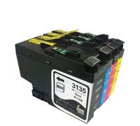 DEFIYAN Cartouche d'encre Compatible Compatible avec imprimante LC3135 DCP-J988N MFC-J1500N MFC-J1605DN(1SET (1BK 1C 1M 1Y))