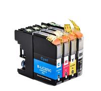 DEFIYAN Cartouche d'encre Compatible LC201 LC203, 4PK, Compatible avec imprimantes MFC-J885DW J460DW J480DW J485DW J680DW J880DW